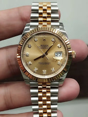 Rolex Datejust 41 18K/SS with Black Diamond Dial  | 2024 | 41mm