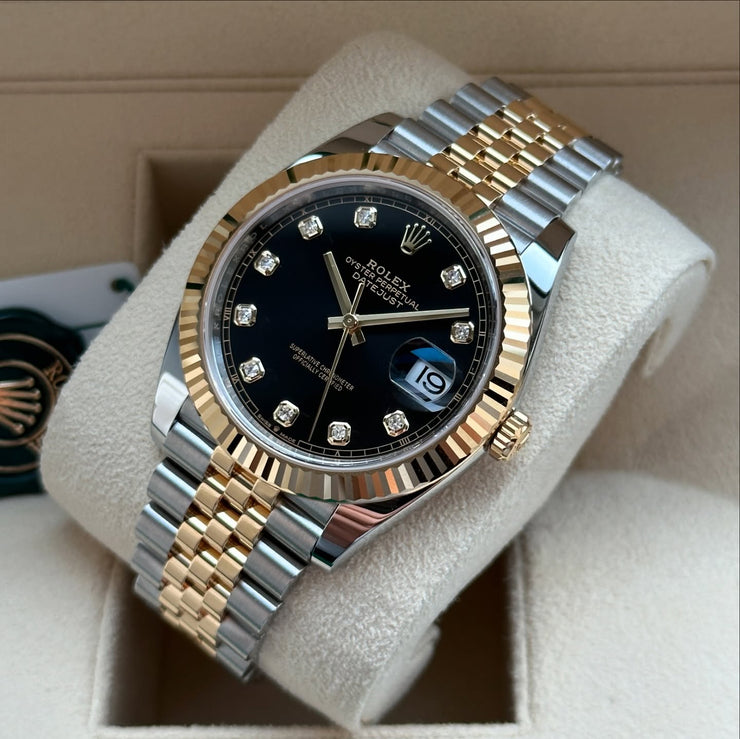 Rolex Datejust 41 18K/SS with Black Diamond Dial  | 2024 | 41mm