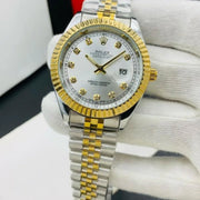 Rolex Watch | Double Tone Strap | White Dial