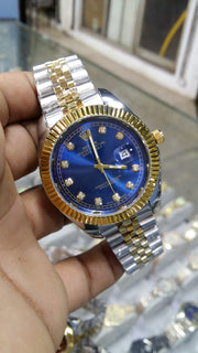 Rolex Watch | Double Tone Strap | Blue Dial