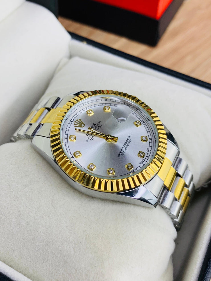 Rolex Datejust 41 18K/SS with Black Diamond Dial  | 2024 | 41mm