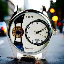 TOMI T-105 Face Gear Dual Strap Luxury Watch