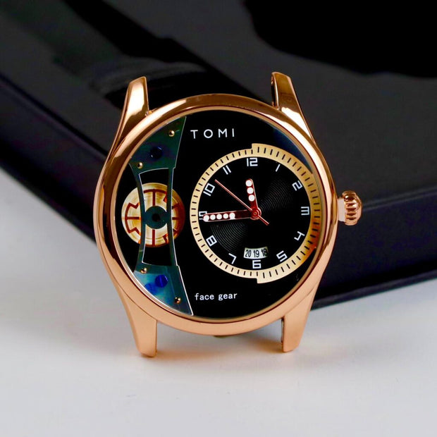 TOMI T-105 Face Gear Dual Strap Luxury Watch